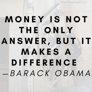 Citat på billede af Obama